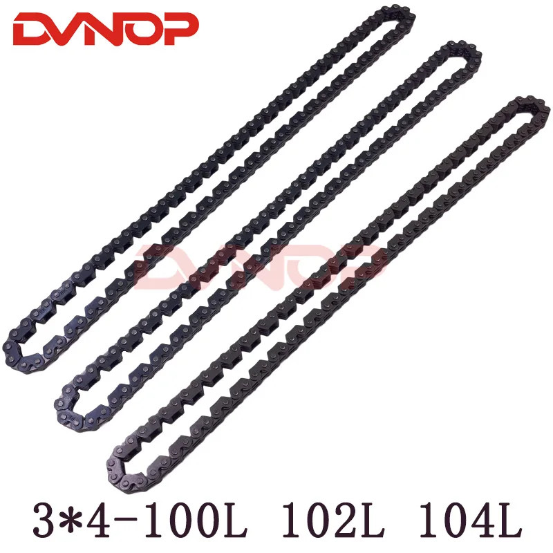 Motorcycle Camshaft Cam Timing Chain 3*4-102L & 3*4-100L 3*4-104L  For Zongshen CB200 CB 200 CB250
