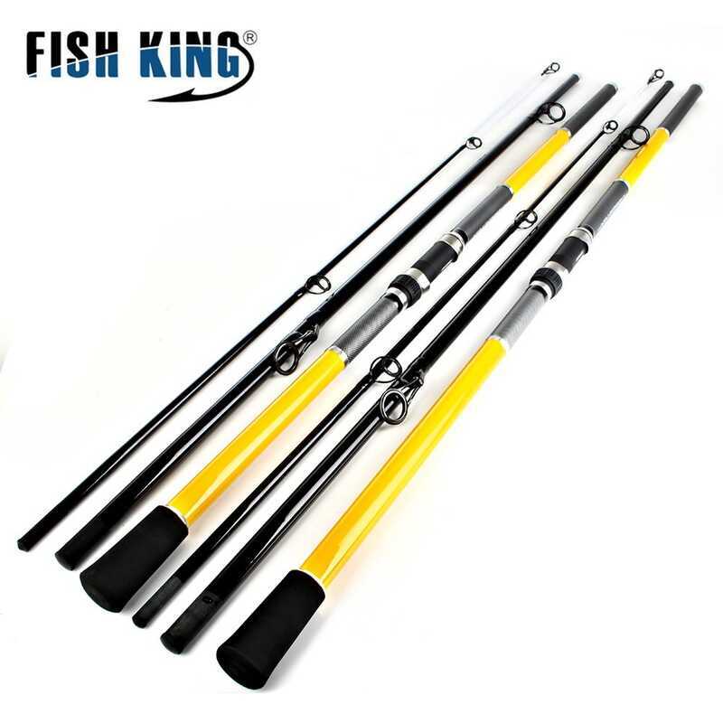 FISHKING เหล็กกระจกสามส่วน ไม้พายระยะไกลสำหรับตกปลาทะเล