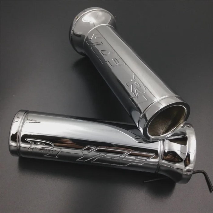 7/8''inch Handlebar Grips for YAMAHA  FJR FZ FZS FZR TZR YZF Fazer Japanese Bike Chrome Aftermarket