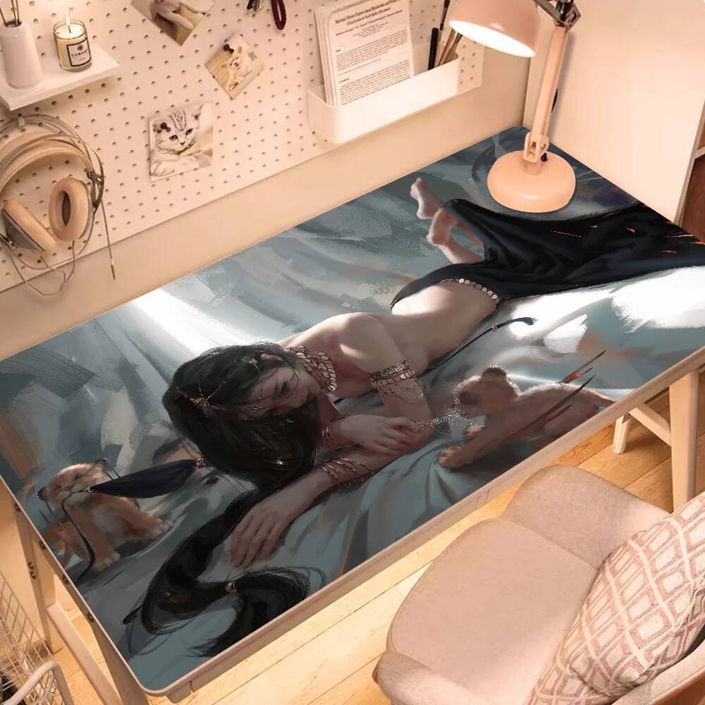 Mousepad อะนิเมะ Ghost Blade Princess Mouse Pad Gamer XL คอมพิวเตอร์ HD Home Mousepad 600x1200 มม.E-
