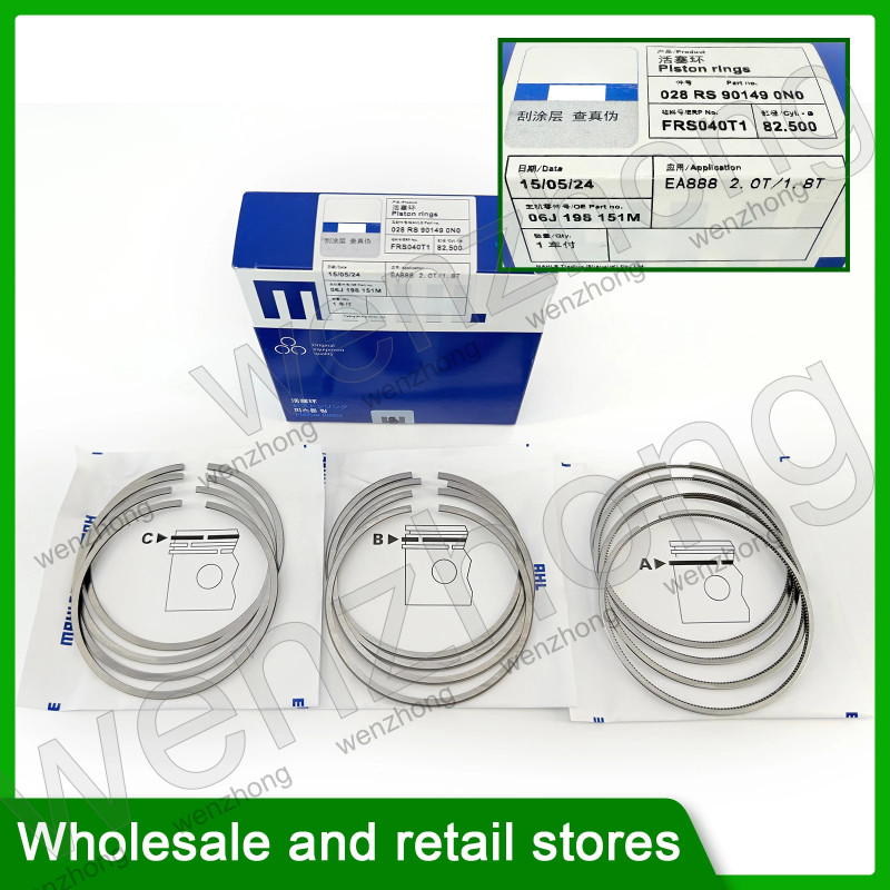 028RS90149 0N0 Piston Rings For Jetta Tiguan A3 TT 82.5mm STD EA888 1.8 2.0TFSI 06J198151M 06J 198