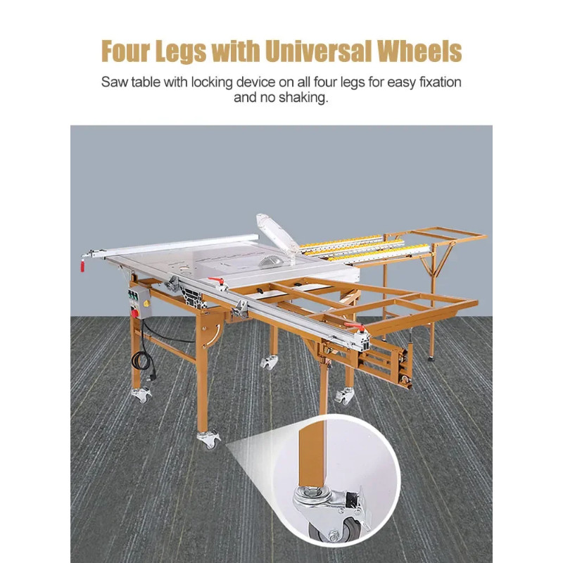 JZY-9D Table Saw Rocker arm Wood Cutting Saw Dust Free Table Portable Woodworking Machine For Jobsi