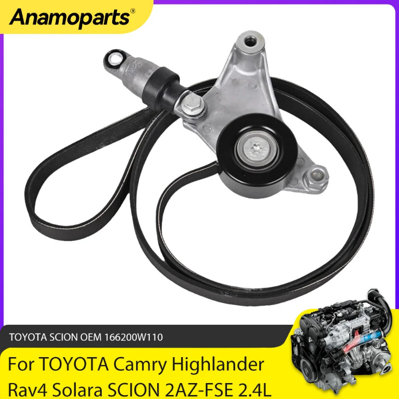Engine Parts Belt Tensioner Kit Fit 2.4 L For Toyota Camry Highlander Rav4 Solara SCION 2AZ-FSE 2.4