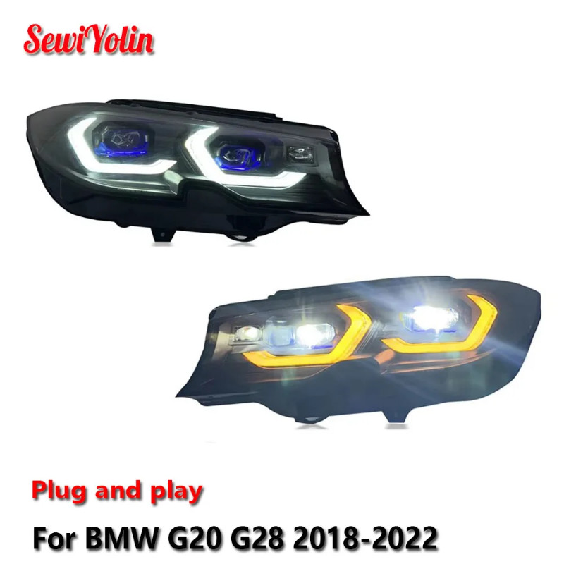 Car Accessories LED Headlights For BMW G20 G28 2018-2022 Laser Assembly Turn Signal Fog DRL Brake T