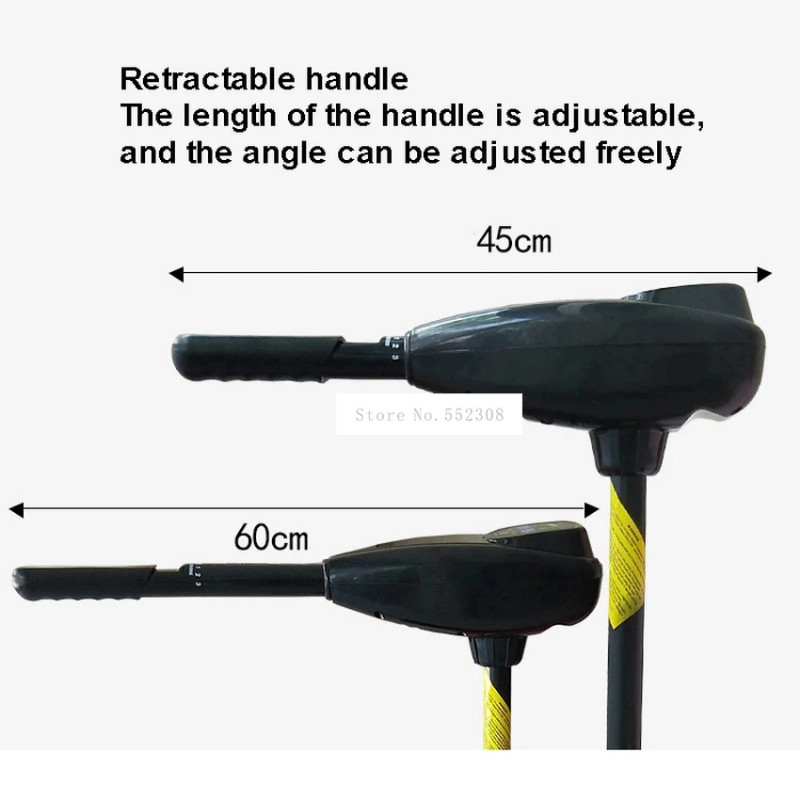 Electric Trolling Motor Engine for Inflatable Boat, Battery Driven, Rowing Boat, 12V, 54, 60, 65lbs