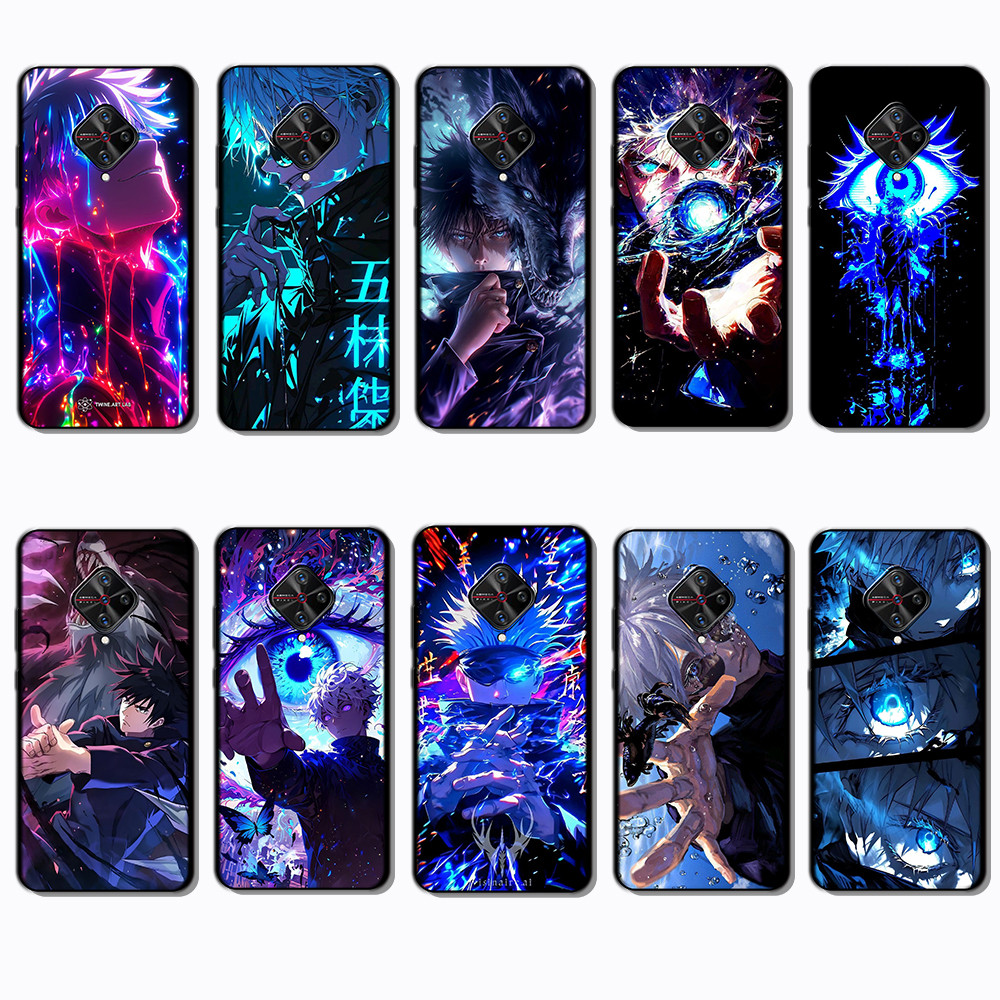 Vivo S1 Pro x50 lite Y9S EB11 Jujutsu Kaisen Gojo Satoru อะนิเมะแฟชั่นเคสโทรศัพท์สีดํานุ่ม