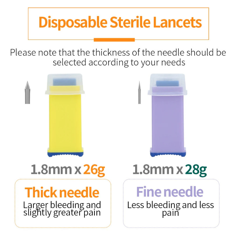 50pcs Disposable Sterile Lancets Needles Massage Stick Use For Pen Fleam Vent Drain Dedicated Toile