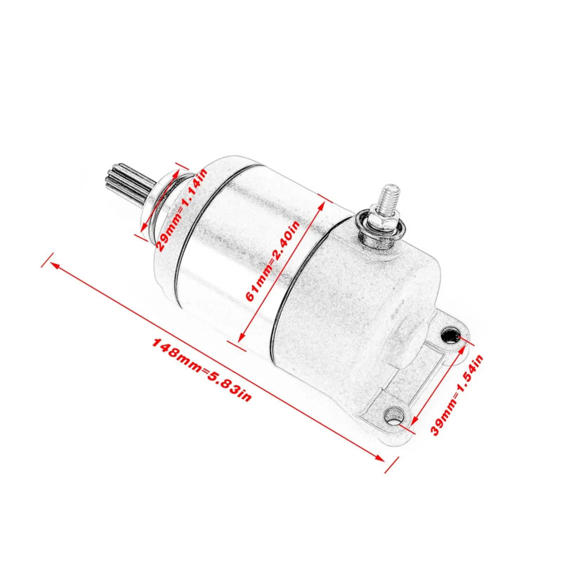 Starter Motor Compatible with K-awasaki KLX140 KLX140L KLX140G KLX150L KLX125S KLX140S KLX150S 2116