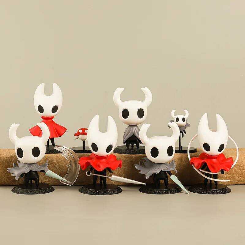 C NEW 8Pcs/Set Hollow Knight Silong Anime Figure Hornet Cute Figure Hollow Knight Pvc Action Figure