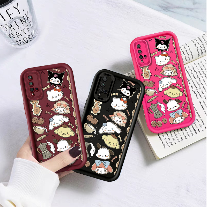 การ์ตูนน่ารัก Kuromi Melody Cinnamoroll Group เคสโทรศัพท์สําหรับ Huawei P30 Pro P40 Lite/Nova 7i 6SE