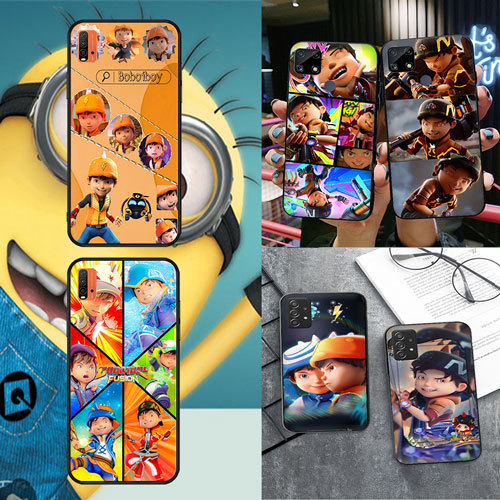 นุ่มสีดํา Samsung Galaxy S7 S7 Edge S8 S8 Plus S9 S9 Plus S10 S10E S25 S25 Ultra BoBoiBoy เคสโทรศัพท