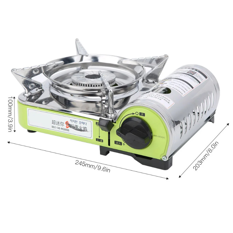 MS-8000 Portable Gas Stove Burner - High Efficiency Camping Cassette Furnace with Windproof Design