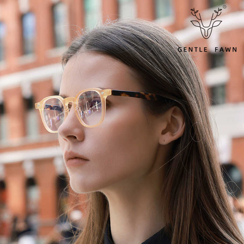 K9191 แว่นตานางสาวสไตล์เรโทร กรอบ TR90 กันแสงฟ้า พร้อมสายคล้องคอดีไซน์สวยงาม