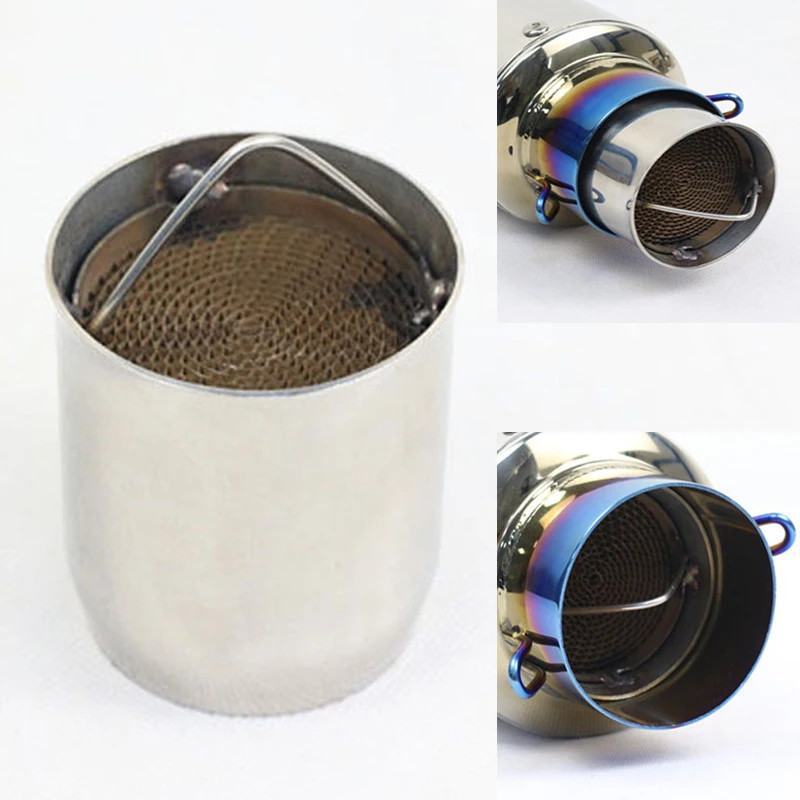 Alconstar- 51mm/60mm Inlet Motorcycle Exhaust Muffler Catalyst DB Killer Moveable DB Killer Silence