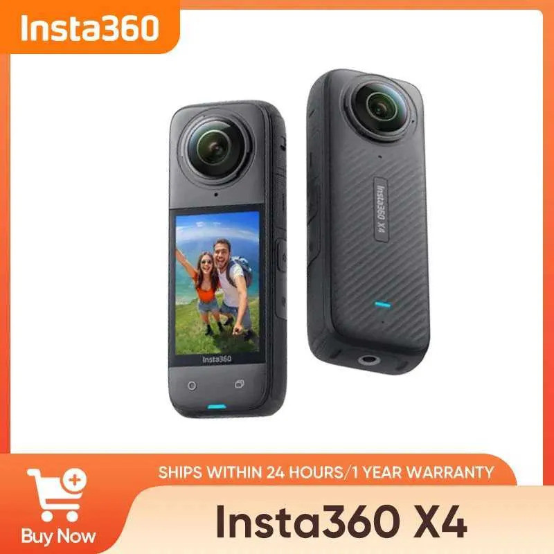 Insta360 X4 8K กันน้ํา 360 Action กล้อง 4K WideAngle วิดีโอที่มองไม่เห็น Selfie Stick ที่ถอดออกได้เล