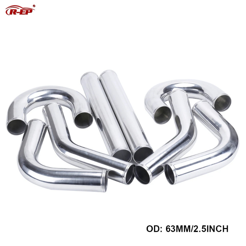 R-EP Universal 2.5inch Aluminum Tube 63mm Air Intake Pipe for Racing Car Intercooler Air Intake 0/4