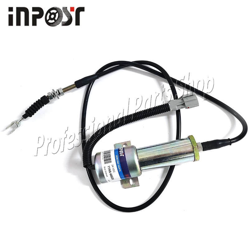 24V 11N6-666030-24  Fuel Shut Off Stop Solenoid For Hyundai Excavator 11N6-666030 24V