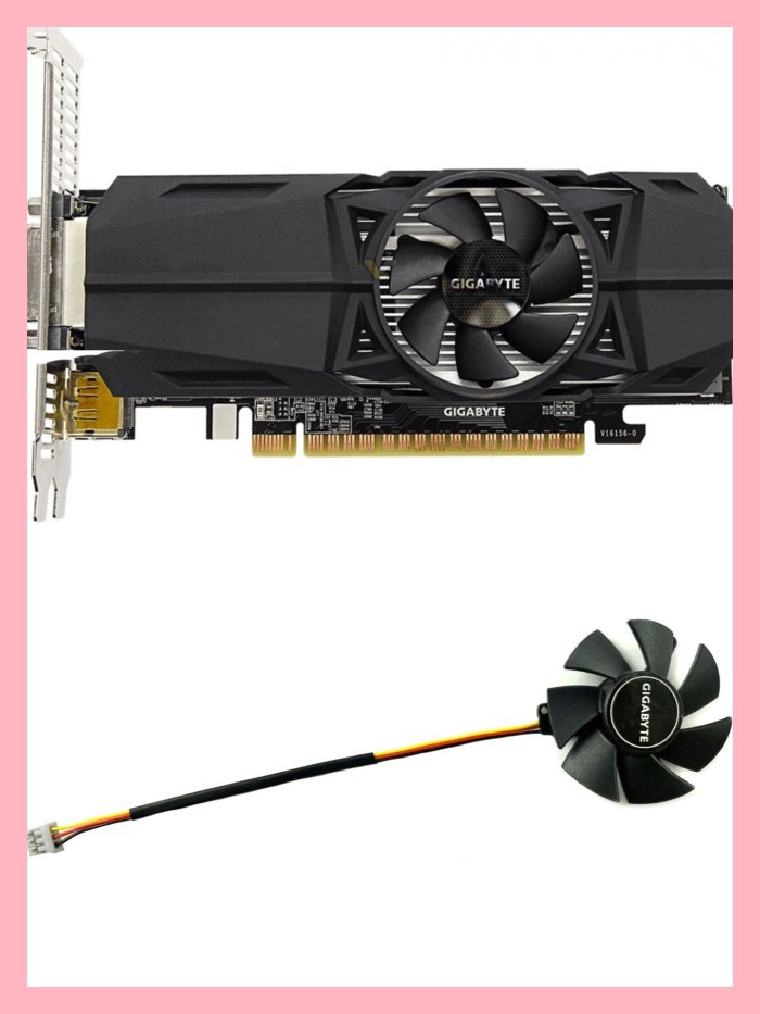 Gigabyte GTX1050ti 1050 1030 N710 730 พัดลมกราฟิกการ์ดครึ่งสูง FS1250-S2053A