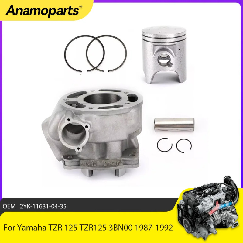 Motor Parts 56.4mm Cylinder Barrel Piston Kit For Yamaha TZR 125 TZR125 3BN00 1987-1992 2YK-11631-0