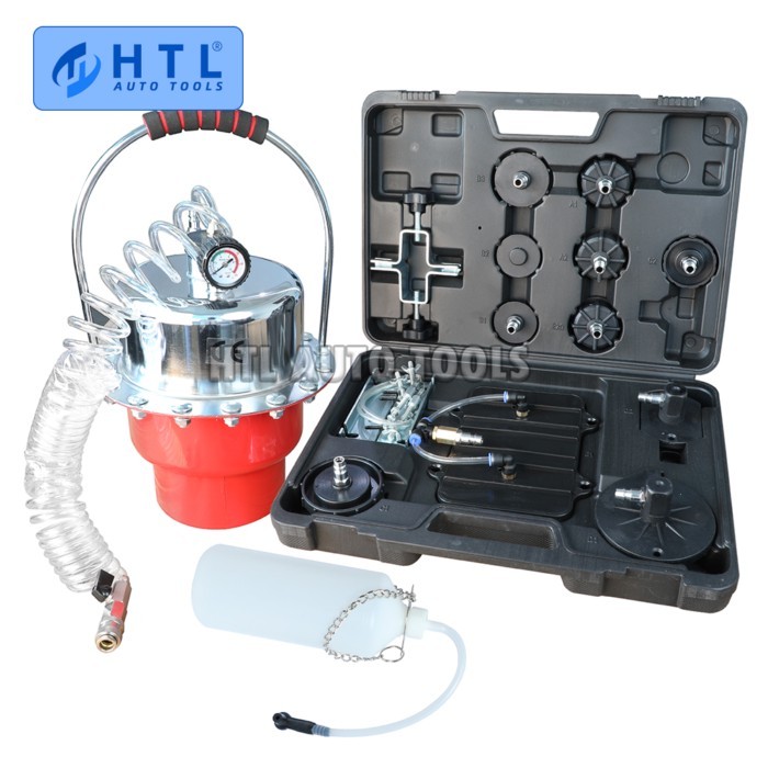 Portable Pneumatic Air Pressure Brake Tool Kit Clutch Brake Bleeder Valve System Kit Clutch Bleeder
