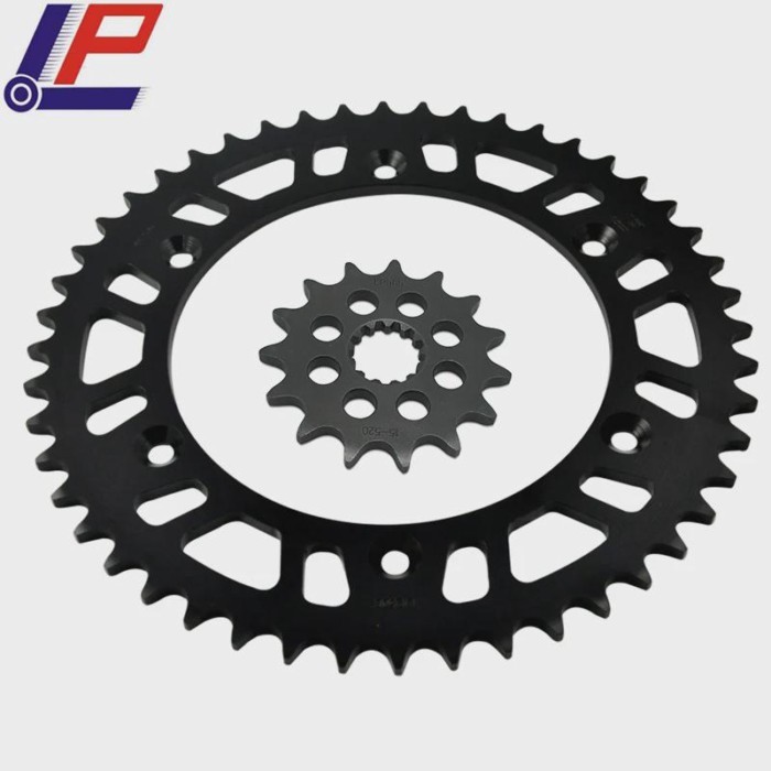 LOPOR 520 CNC 16T 47T Front Rear Motorcycle Sprocket For Yamaha XT400 XT 400 1981 1982