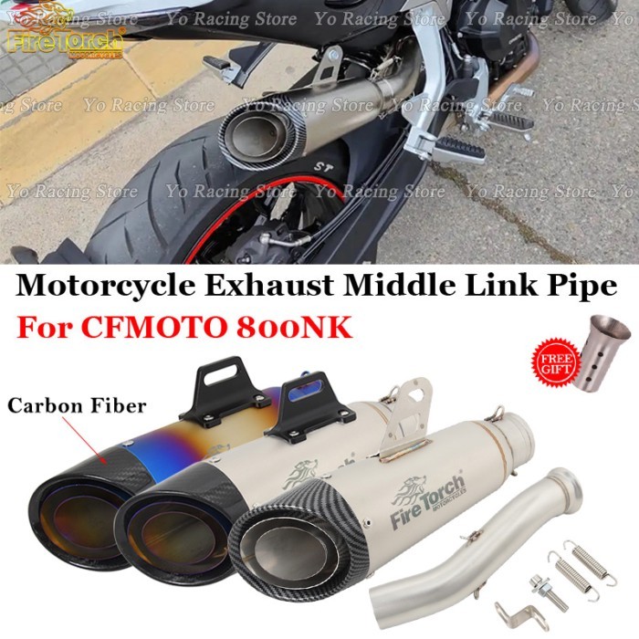 Slip On For CFMOTO 800NK NK800 2023 Year Motorcycle Exhaust System Escape Carbon Fiber Muffler DB K