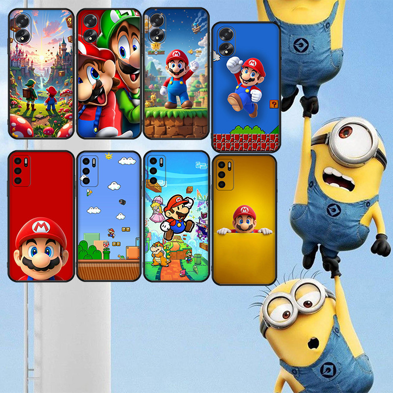 นุ่มสีดํา Huawei P10 Lite 20 Lite 20 Pro 30 Lite 30 Pro Y8P Y8s Mario2 เคสโทรศัพท์