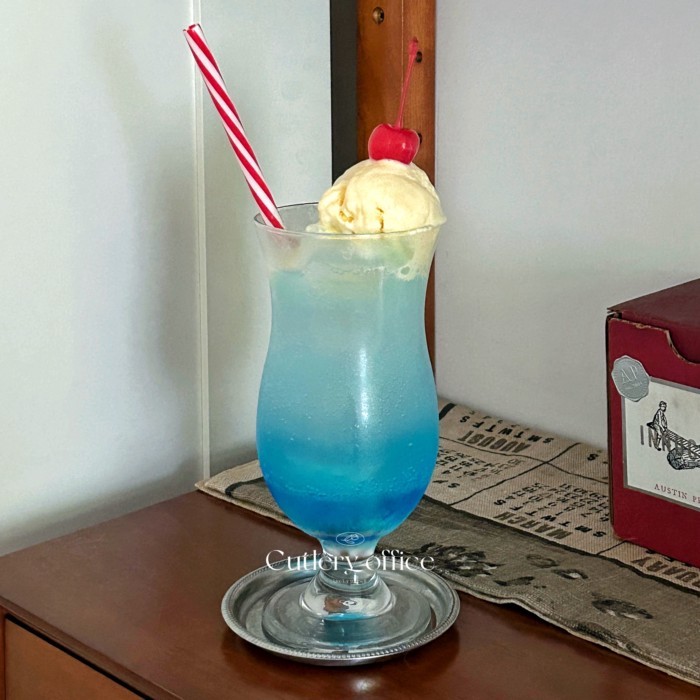 ญี่ปุ่น Showa Retro Classic Goblet Buffet Sundae Cup Melon Soda Cup