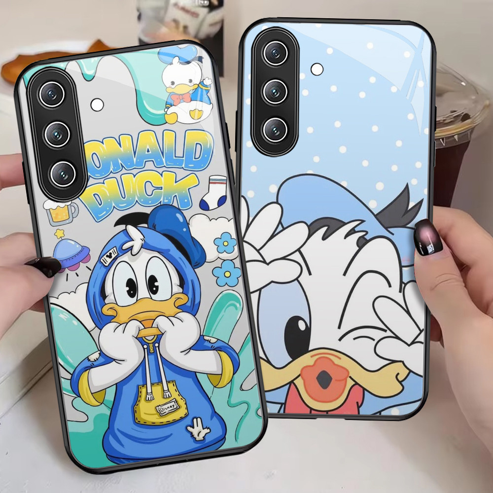 G-76 Donald Duck HD Glass Casing สําหรับ Samsung A54 หมายเหตุ 10 Plus ProA35 A25 A34 A55 M15 5G กรณี