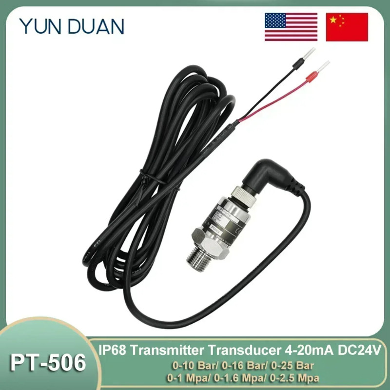 IP68 Pressure Transmitter Transducer Underground Water Pressure Sensor 0-16/10/25 Bar Water Gas Hyd