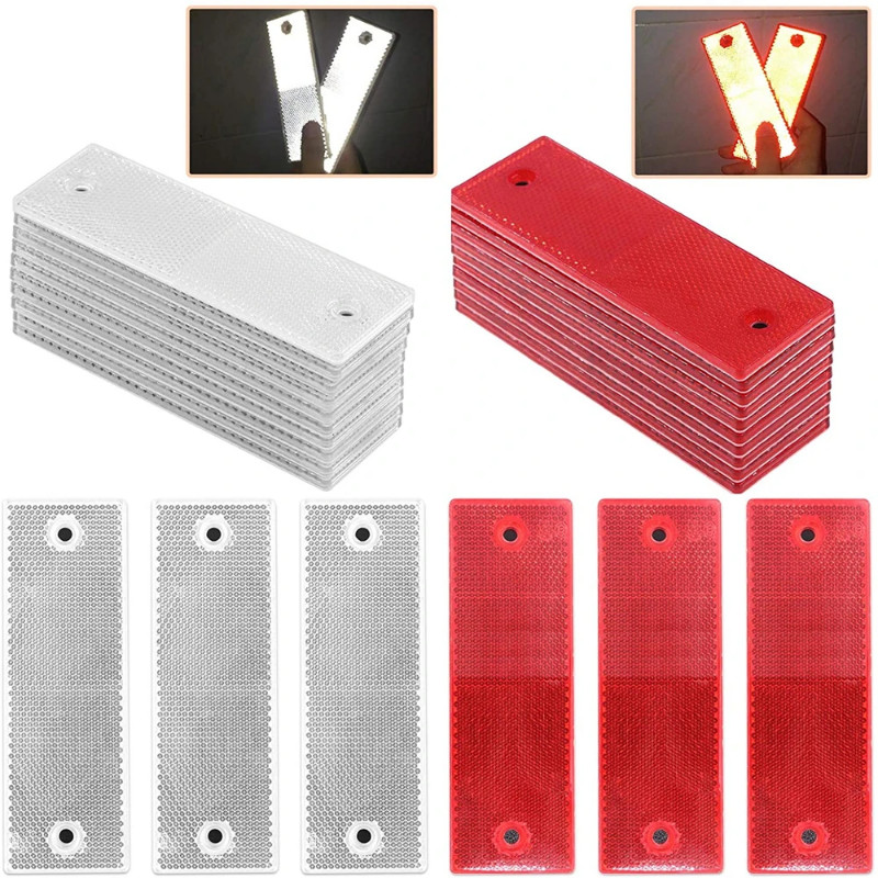 20Pcs Reflective Tape Waterproof Self-adhesive Reflector Conspicuity Safety Caution Warning Sticker