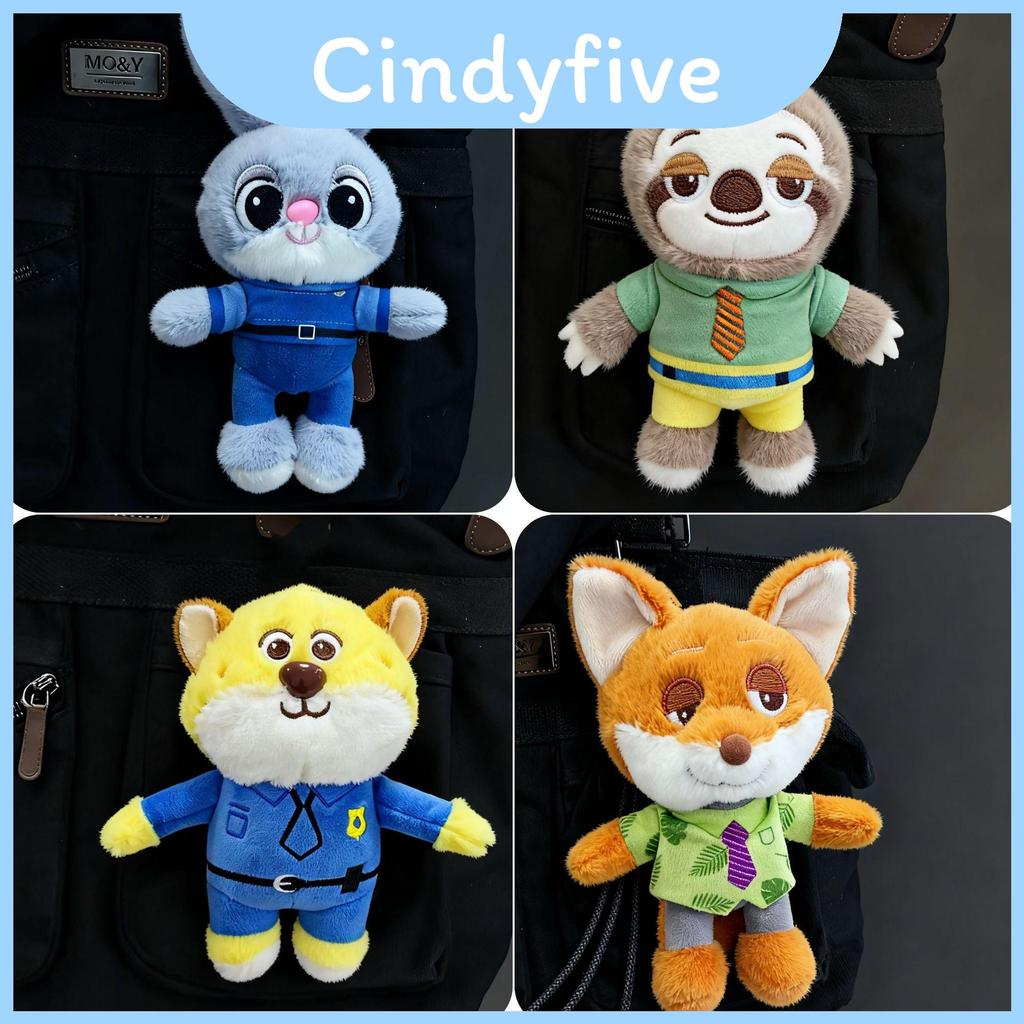 Judy Zootopia น่ารัก Nick Sloth และ Benjamin พวงกุญแจตุ๊กตาตกแต่งกระเป๋าสําหรับ