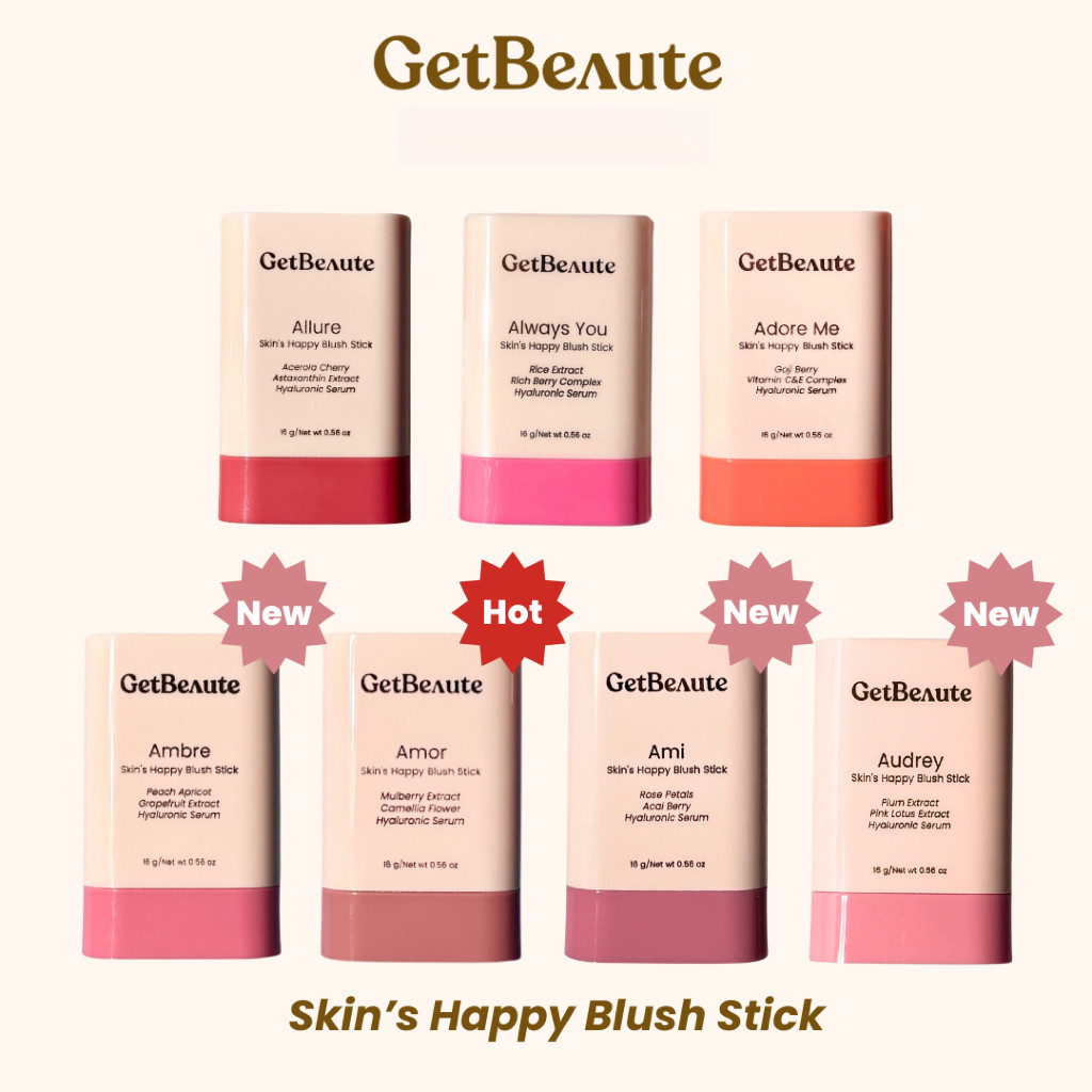 GetBeaute | บลัชสติ๊ก Skin's Happy Blush Stick; 16g บลัชออน เกลี่ยง่าย เบาบาง