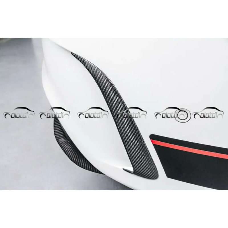 Carbon Fiber Rear Bumper Splitters Side Vent Flaps for Mercedes-Benz C-Class W205 C63 C43 AMG Sedan