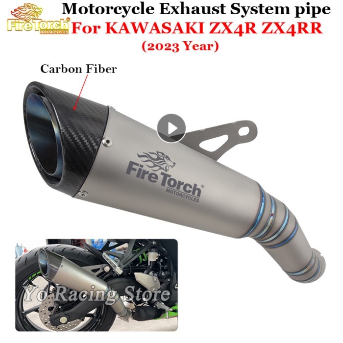 For KAWASAKI ZX4R ZX4RR ZX 4R 4RR ZX-4R ZX-4RR 2023 Year Motorcycle Exhaust Titanium Alloy Escape M