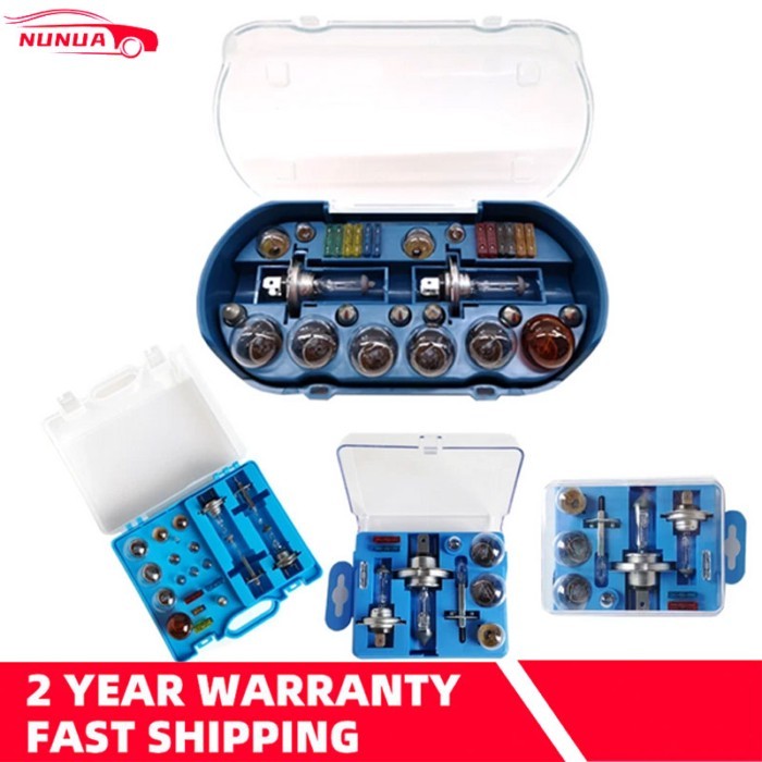 Car Emergency Kit H4 H7 H1 Halogen Bulb Multi-model Lamp 12V 60/55W P43T 1157 P21S25 ATC FUSE T10 W