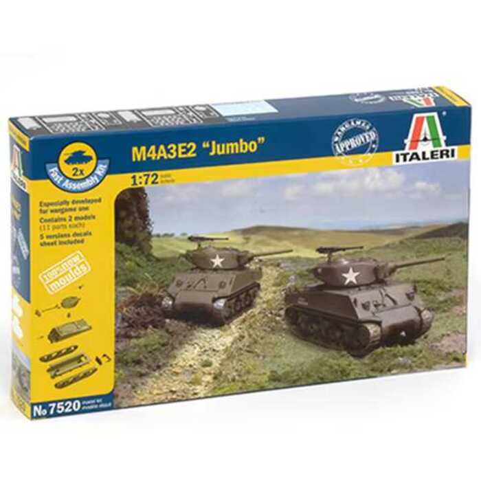 /ITALERI 1/72 M4A3E2 "จัมโบ้" รถถังขนาดกลางยักษ์ 7520