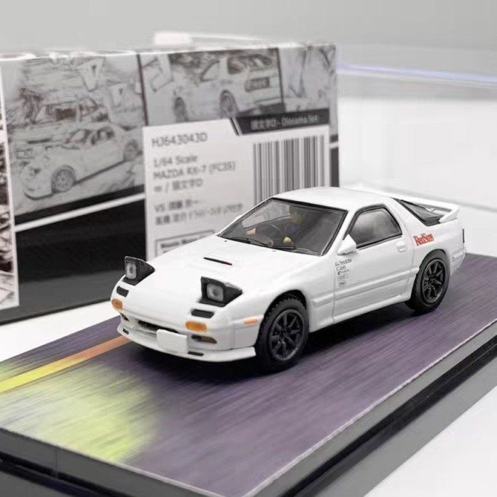 HobbyJapan Initial D 1: 64 RX-7 ตุ๊กตา FC3S RX7 EVO3 EVO4 โมเดลรถโลหะผสม