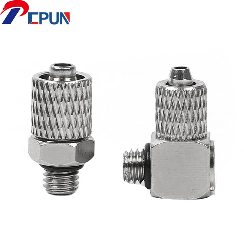 Miniature Quick Twist Fittings Pneumatic Miniature Straight Elbow Locking Tube 4-M3/4-M5/6-M5 Nicke
