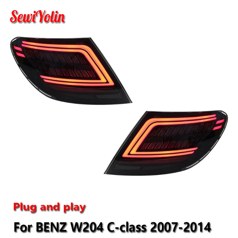 Car LED Lamps Tail Light Accessories For BENZ W204 2007-2014 Auto Rear Fog DRL Brake Turn Signal La