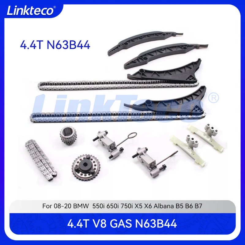 Engine Timing chain kit Fit 4.4 T L V8 N63 S63 S63B44 N63B44 For 08-20 BMW 550i 650i 750i 6 7 X5 X6