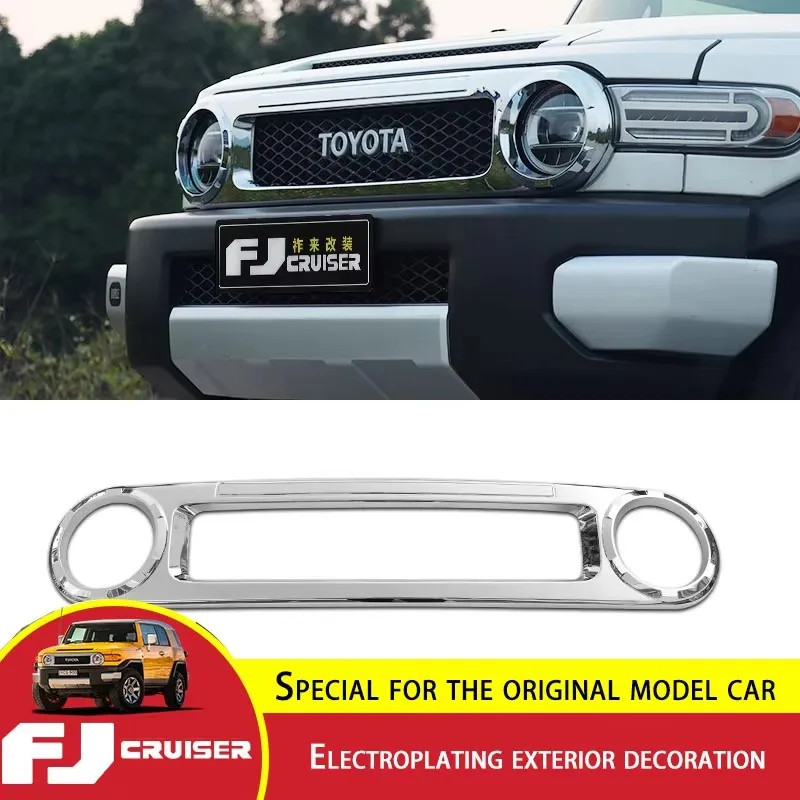For Toyota FJ Cruiser Racing Grills Decorative Frame ABS Chromium Styling FJ Cruiser Electroplating