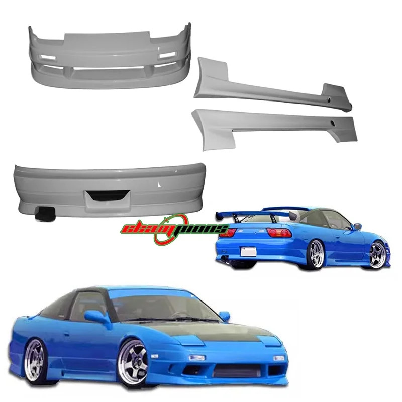 Good looking 180SX GP Style body kit Front bumper Side skirts Rear bumper For Silvia 180SX S13 1989