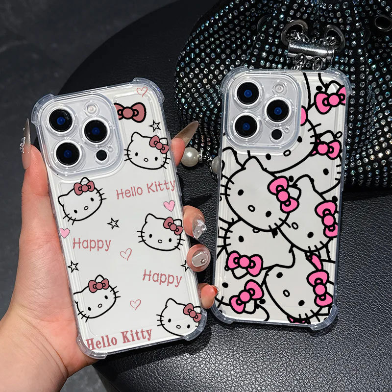 การ์ตูน Hello Kitty Sanrio เคสโทรศัพท์สําหรับ Samsung A57 A37 A56 5G A55 A54 A53 A17 A16 A15 A06 A07 A36 5G A35 A34 A33 A23 4G A25 A26 5G TPU ถุงลมนิรภัยนุ่ม