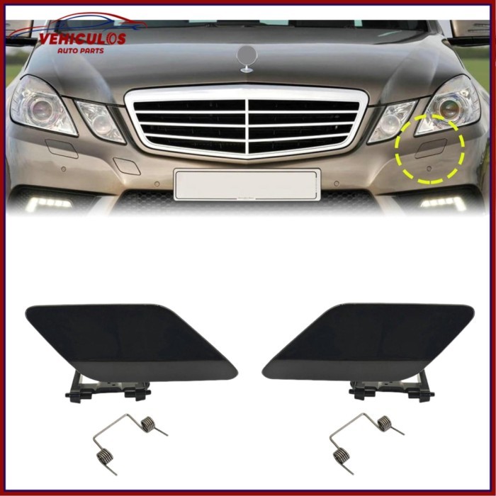 1Pair Headlight Washer Nozzle Cover 2128600208 2128600108 MB1049116 MB1048116 For Mercedes Benz 201