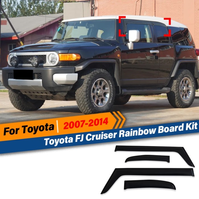 For Toyota FJ Cruiser 2007 2008 2009 2010 2011 2012 2013 2014 Rainproof Board Sun Rain Guards Auto