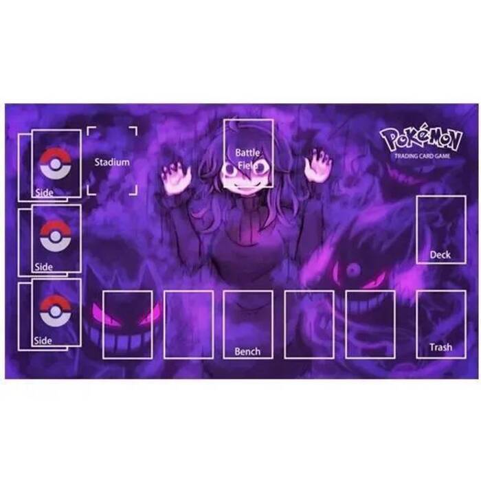 60x35x0.2 ซม.อะนิเมะ Genger Series Combat Card Pads PTCG เฉพาะ Solitaire เกมของขวัญของเล่น