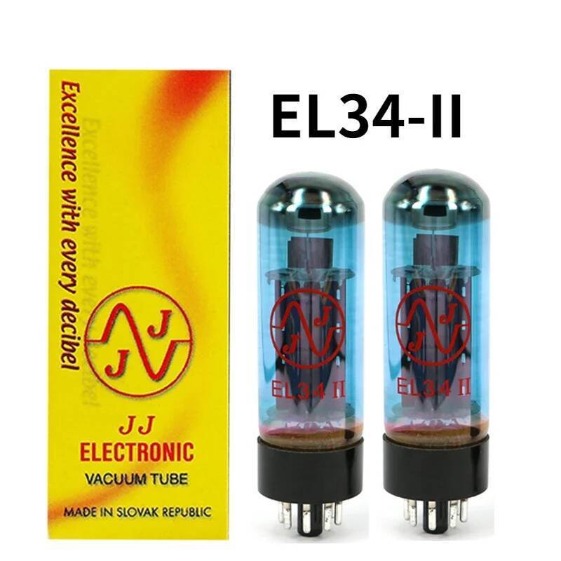 JJ EL34 สีฟ้า EL34II ท่อสูญญากาศอัพเกรด EL34 EL34C 6CA7 5881 6P3P 6L6 HIFI Audio วาล์ว Electron Tube