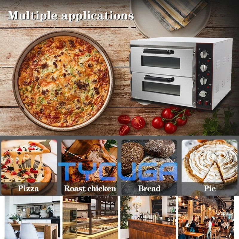 9 "/12" Pizza Oven Electric Pizza Oven Baker Oven Single &Double Layer Stainless Steel Baking Machi