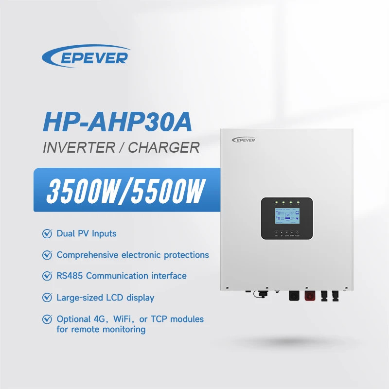 Epever 3.5KW 5.5KW Solar Inverter 24V 48V Solar Hybrid Inverter Pure Sine Wave Off Grid Inverter fo